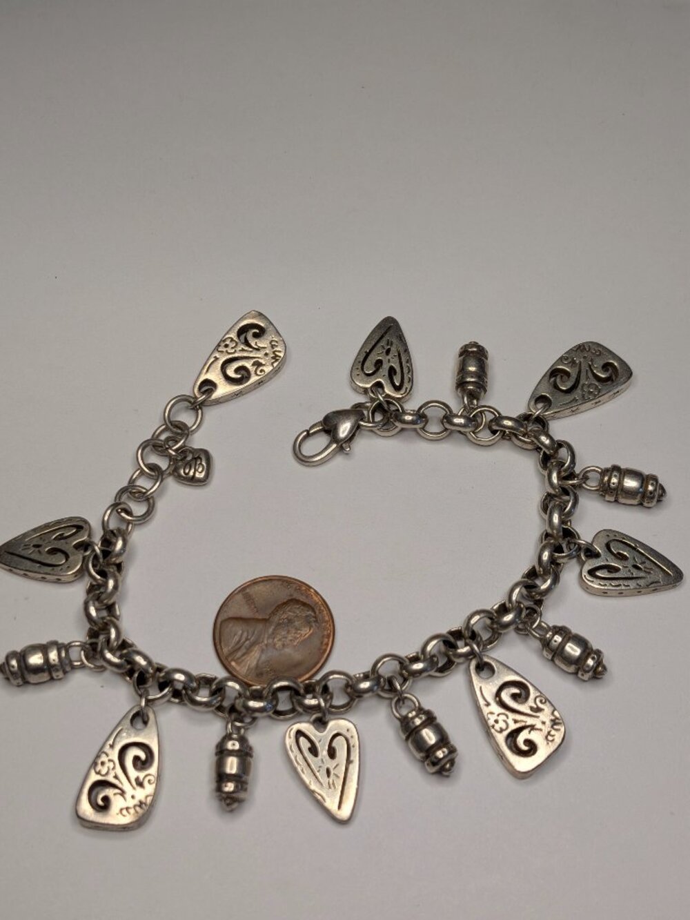 Brighton Brazilian Heart Dangle Charm Bracelet